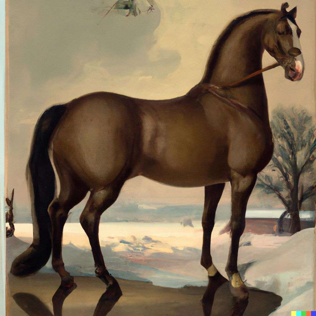 a horse, Currier & Ives print